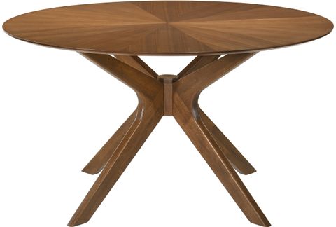Woodson Rich Walnut Veneer Dining Table - Midcentury - Dining Tables ... pertaining to Woodson Rich Walnut Veneer Dining Table
